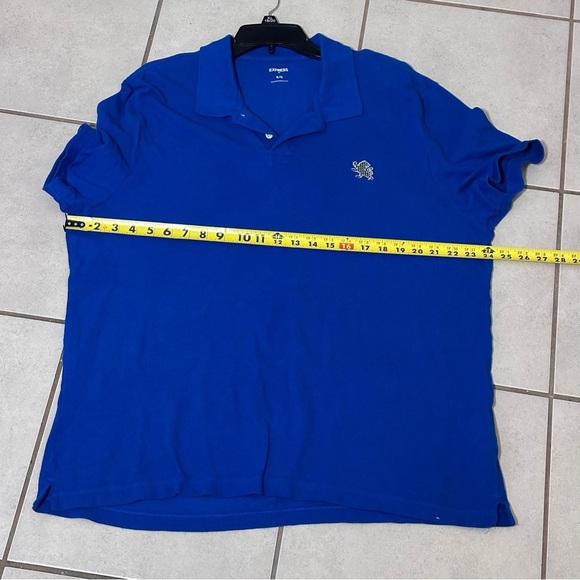Express Men Royal Blue Casual Polo Shirt Short Sleeve size XL. - Picture 7 of 8
